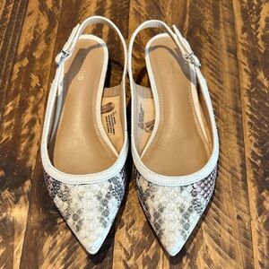Express Snakeskin Slingback Shoes